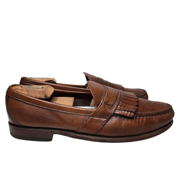 Allen Edmonds Springvale Brown Leather Kiltie Slip On Men\'s Dressy Office 11D